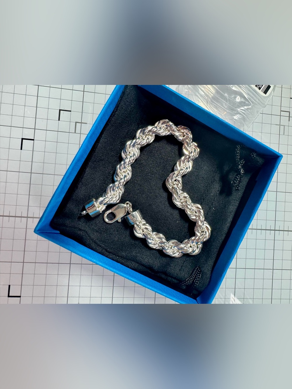 Sterling Silver 9mm Rope Link Bracelet